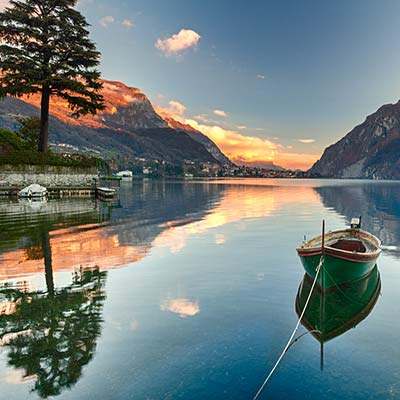 Ferie i bondgård nær søen